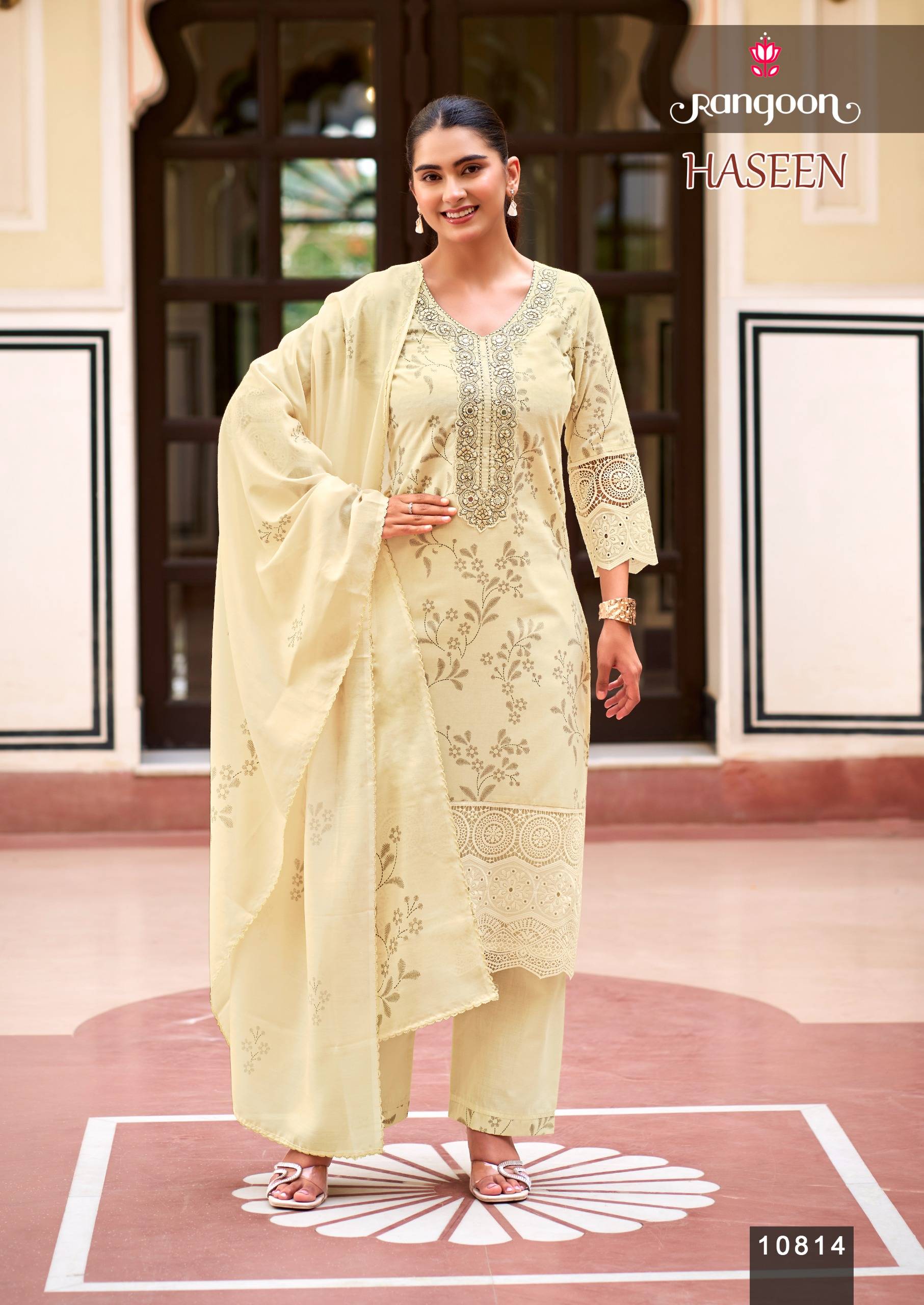 HASEEN By Rangoon 10811 TO 10814 series Beautiful Festive Suits Stylish Colorful Fancy Casual Wear Pure Cotton Stitched Dresses At Wholesale Price